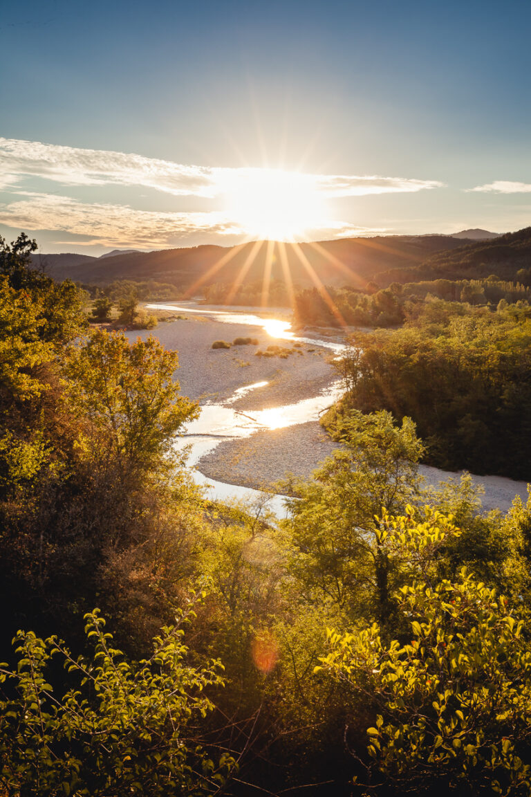 coucher de soleil en Ardèche